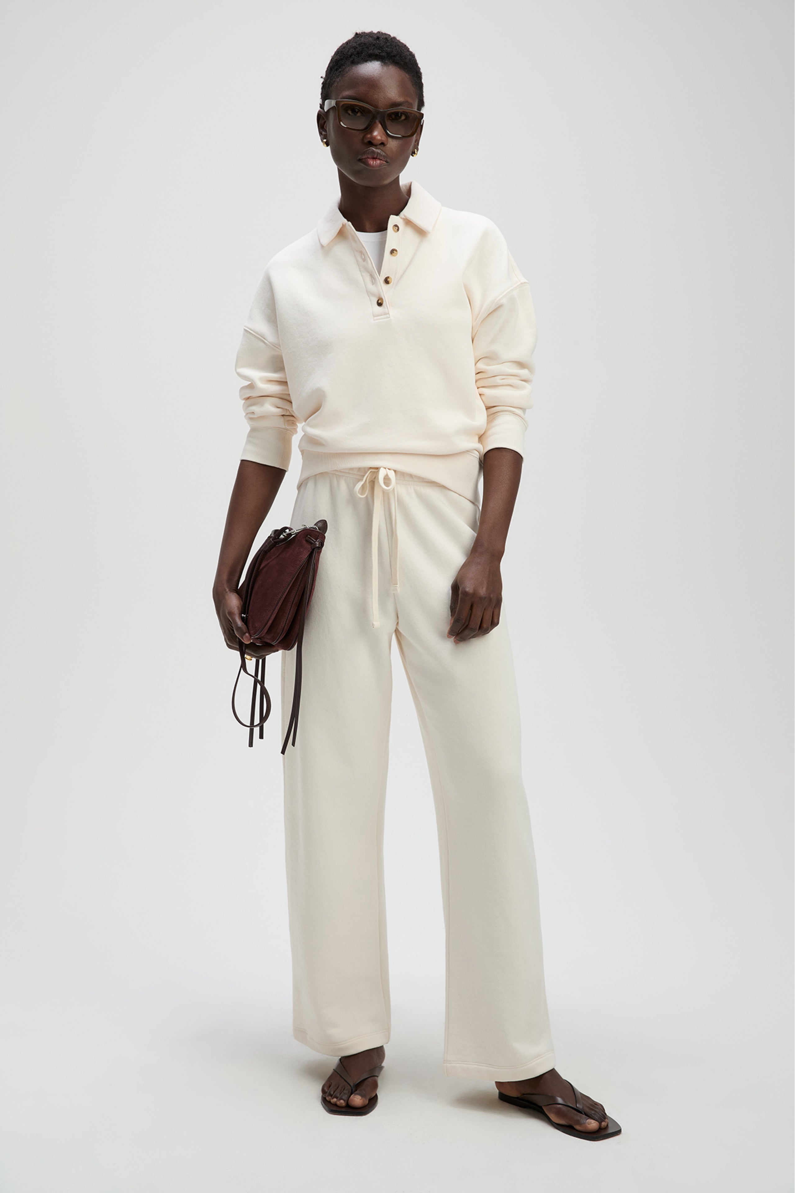 The French Terry Polo in Cream – Sold Out NYC