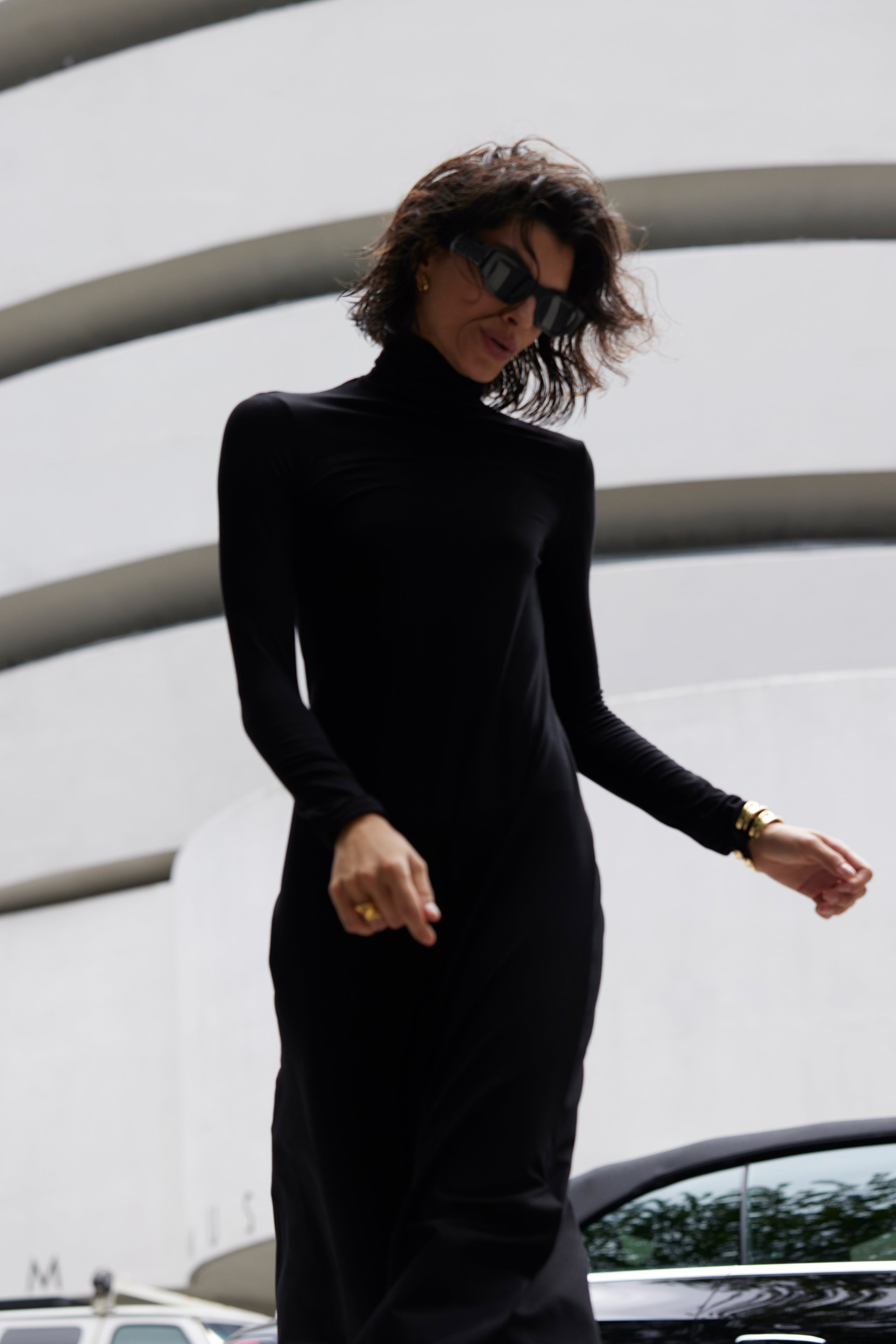 chinese dress ladies Caldwell Ribbed Turtleneck Midi Dress main image 0