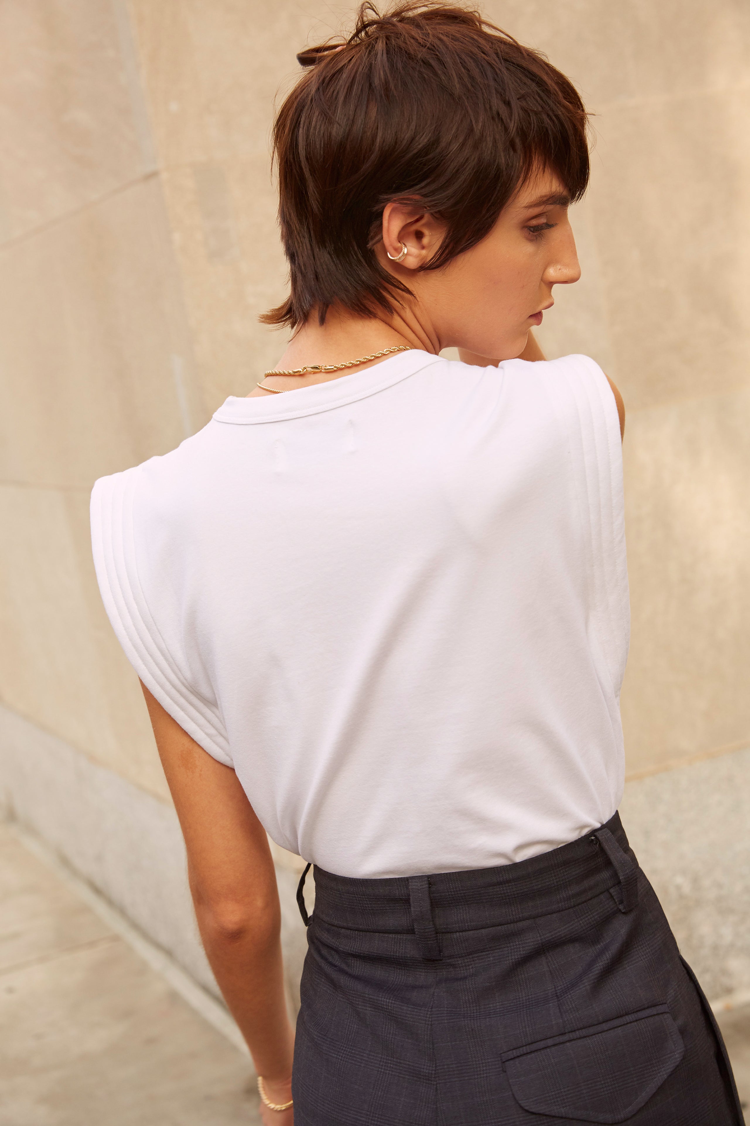 Off-the-shoulder Jersey Top - White - Kids | H&M US