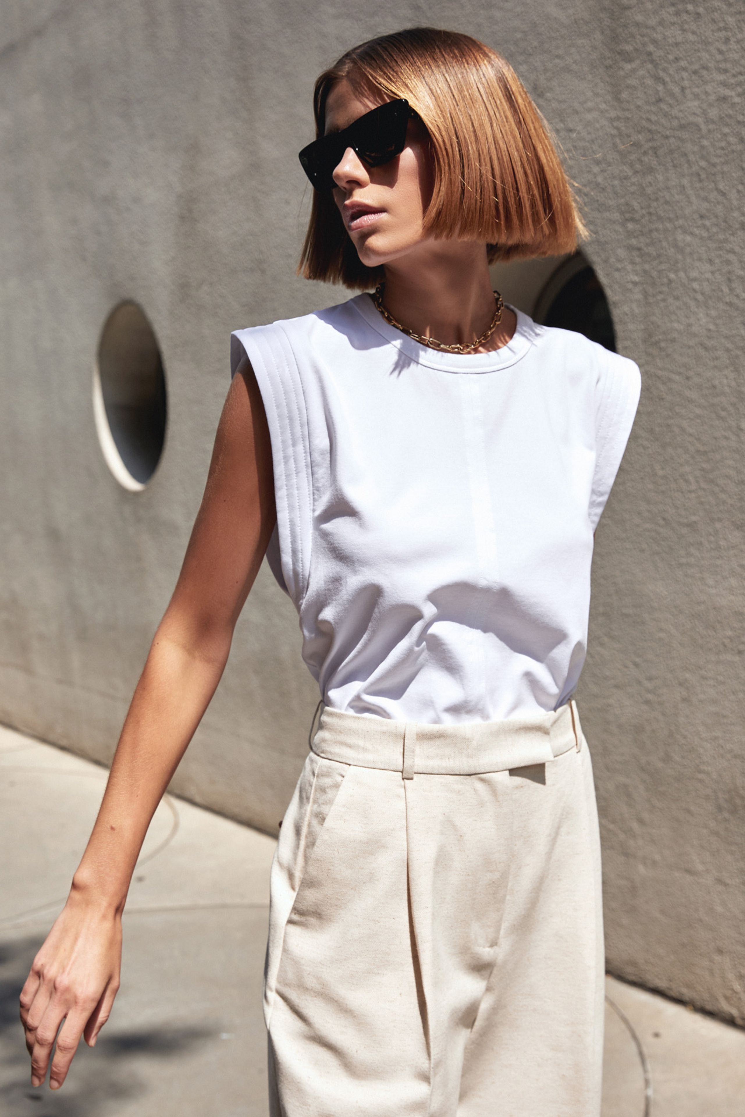 The Gimme That Shoulder Tee in White