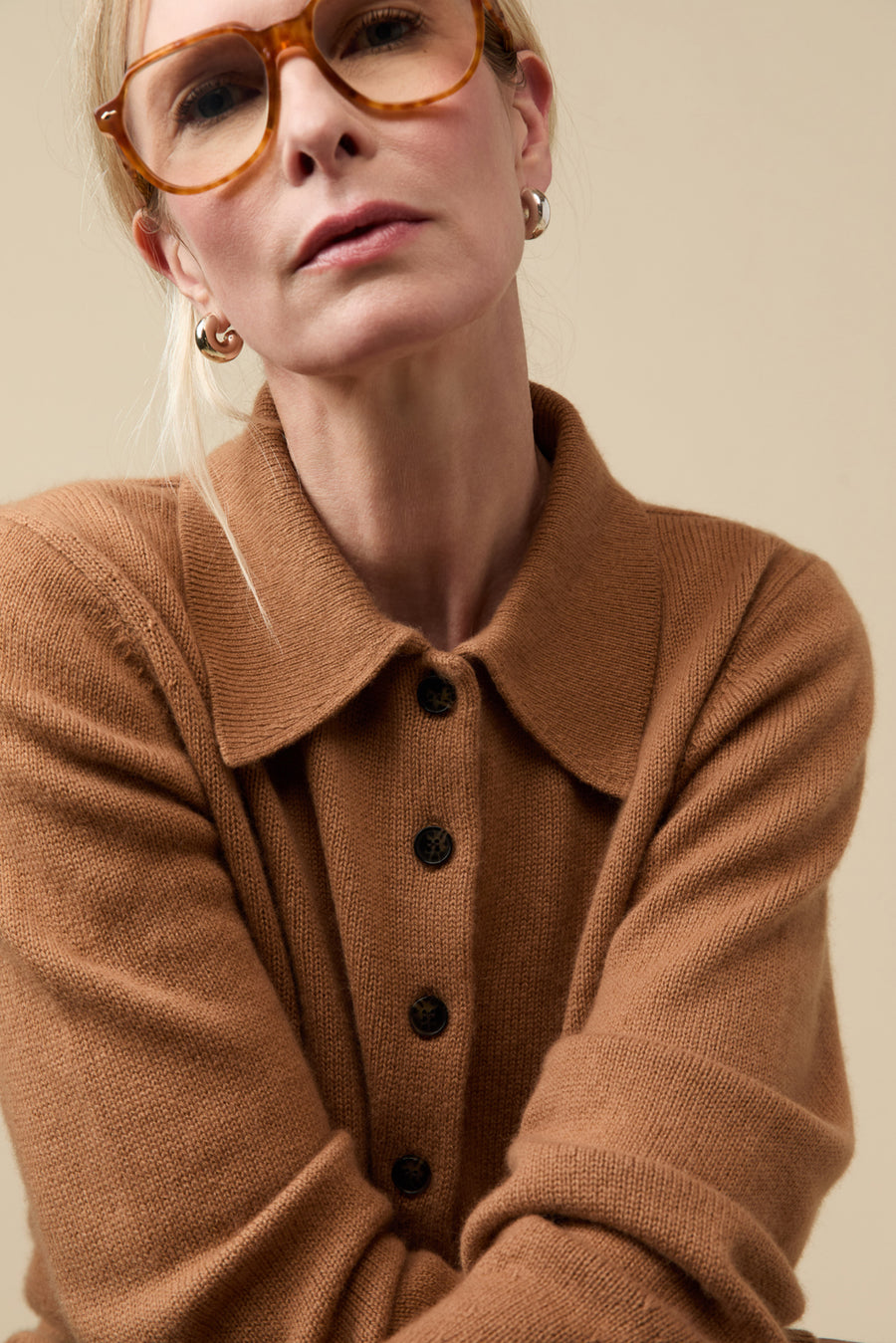 The Cashmere Polo in Camel