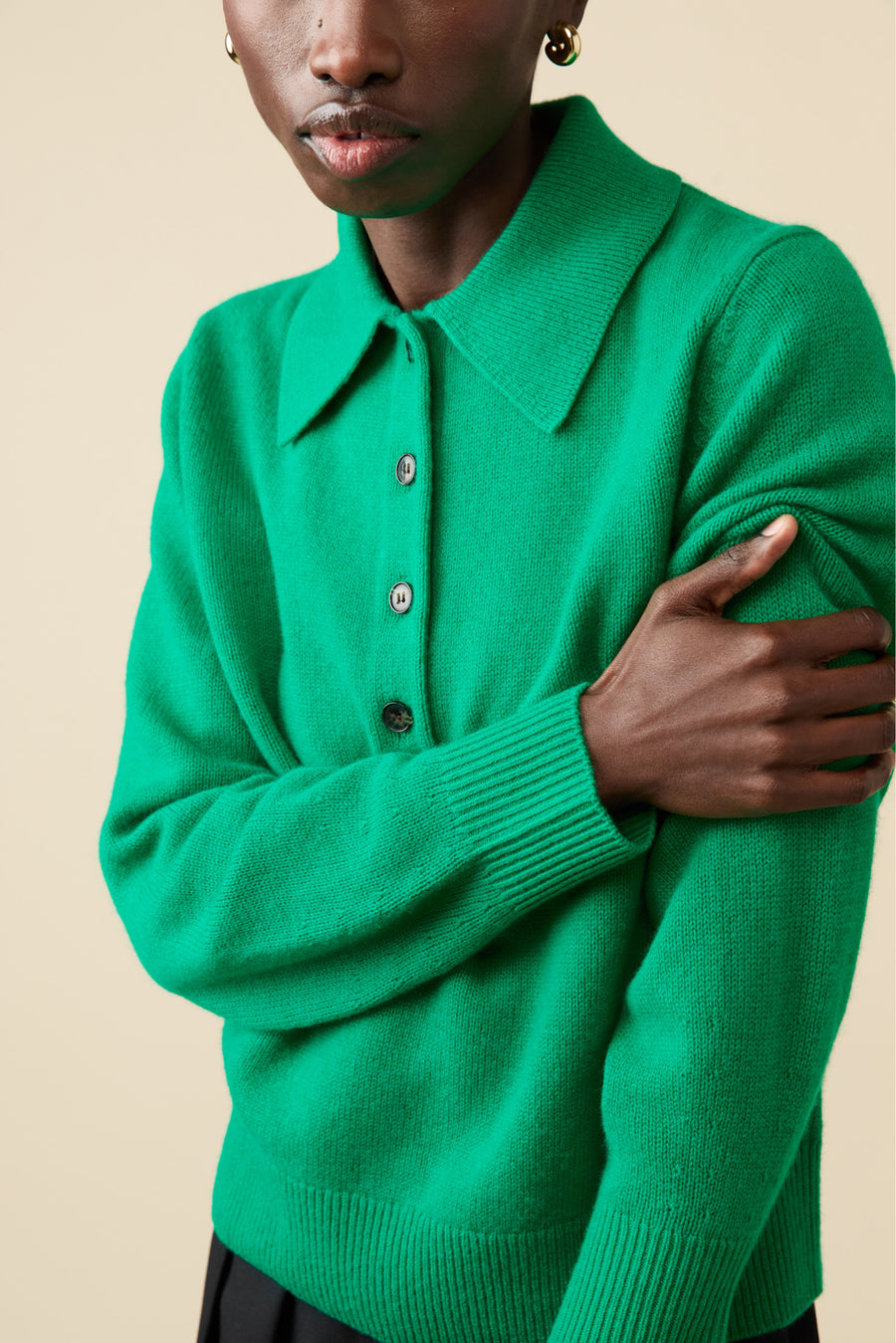 The Cashmere Polo in Jade