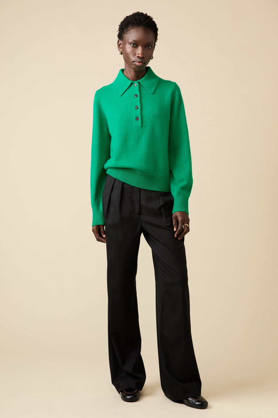 The Cashmere Polo in Jade