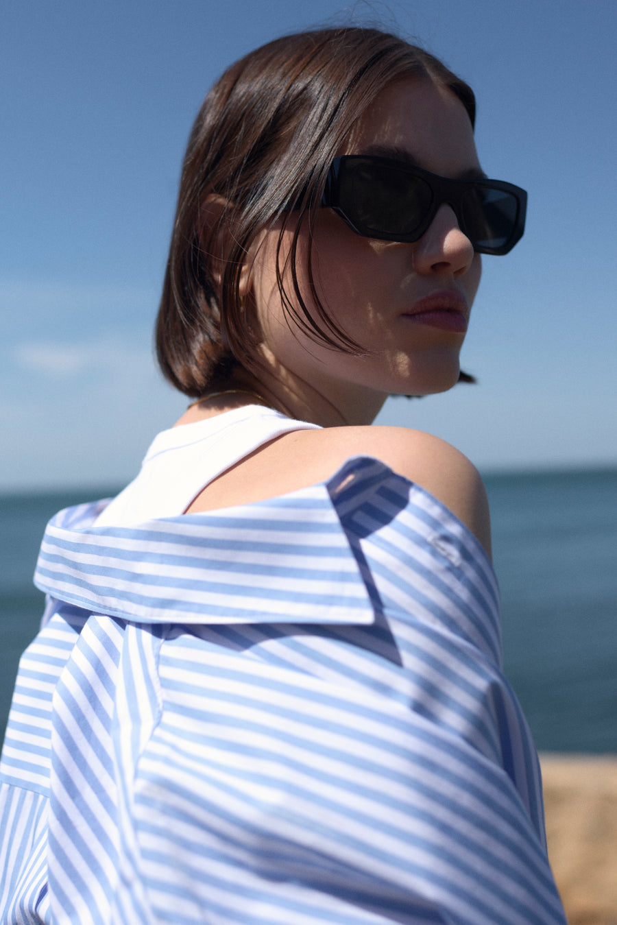 The Everything Shirt in French Blue Stripe