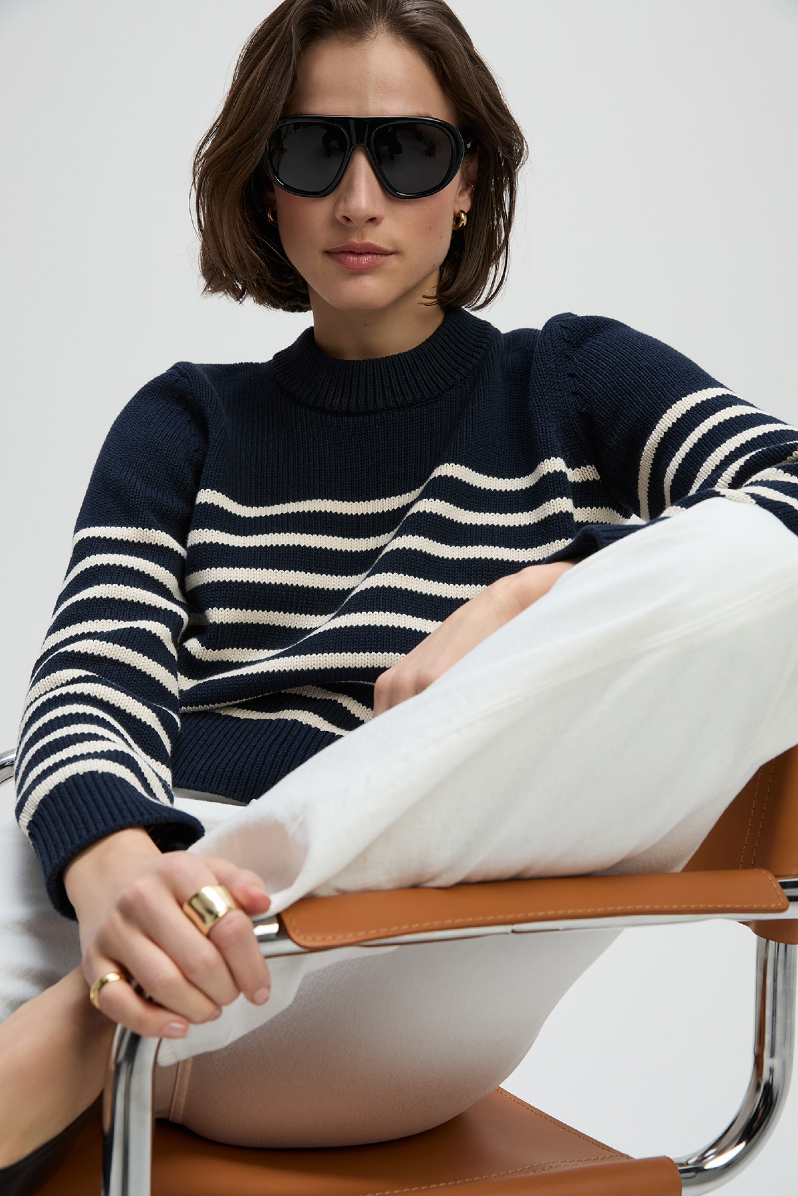 The Favorite Crew in Navy & Cream Stripe