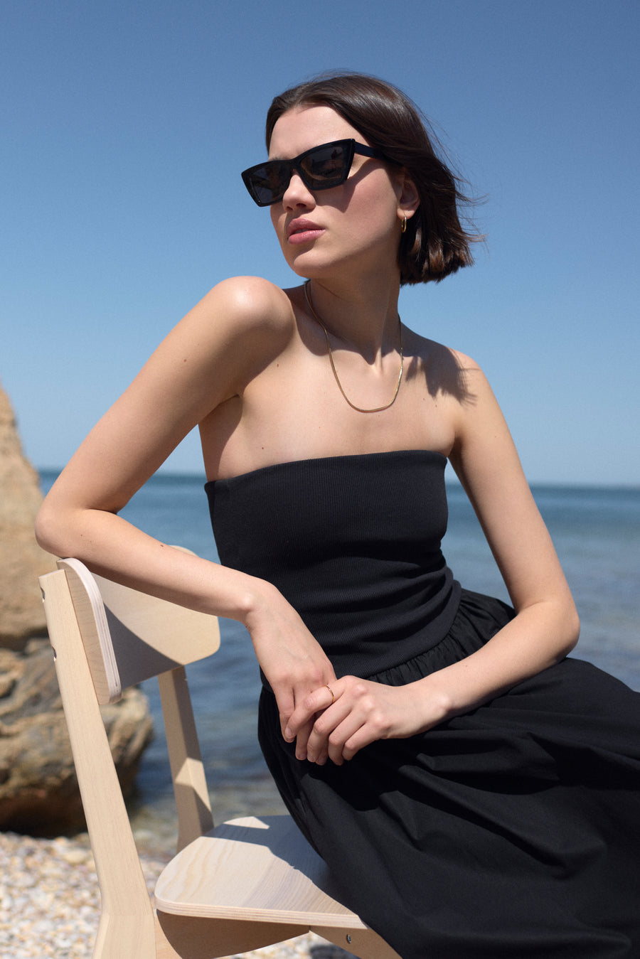The Strapless RSVP Dress in Black