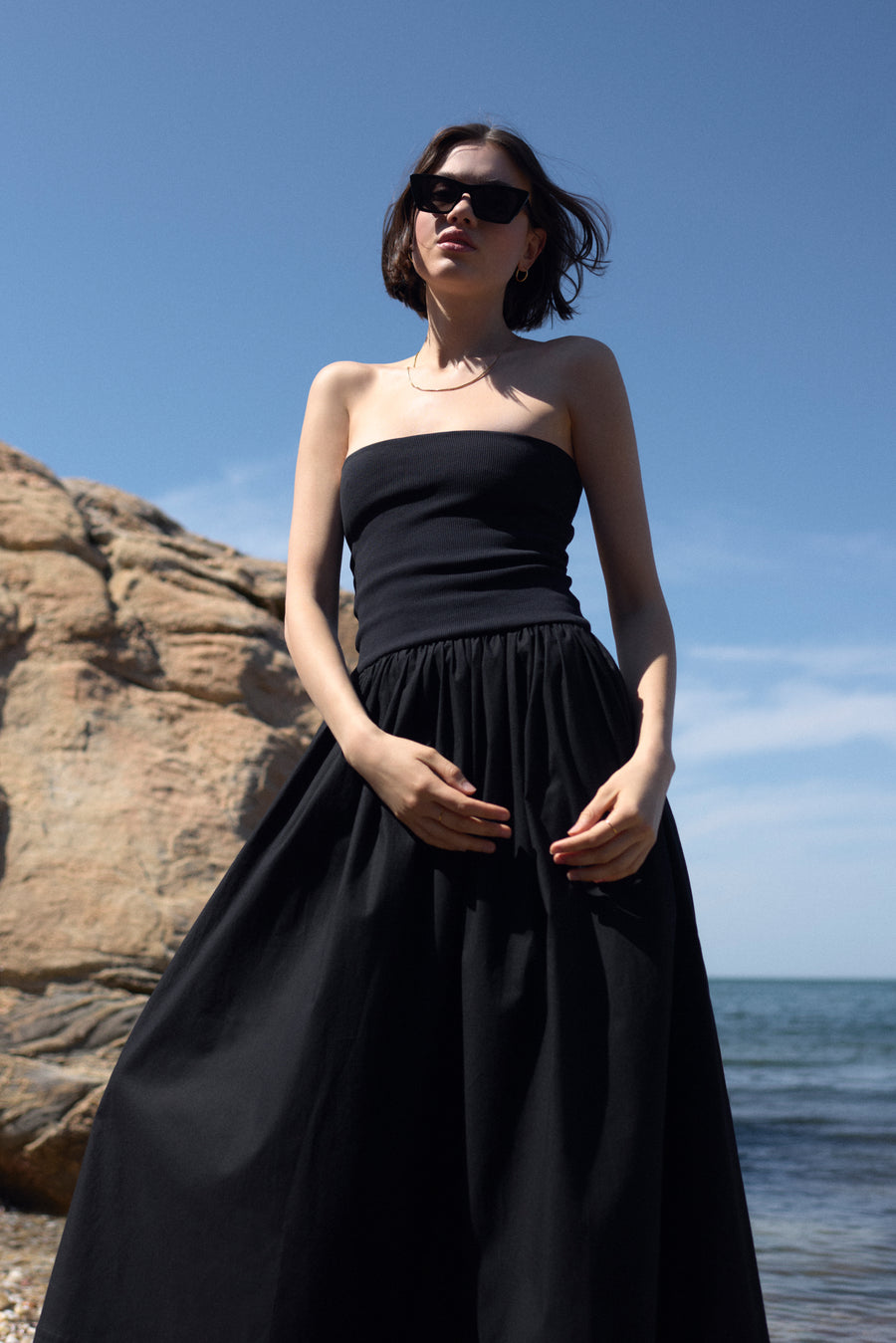 The Strapless RSVP Dress in Black