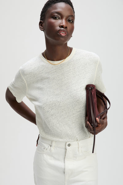 The Linen Perfect Tee In Cream – Sold Out NYC
