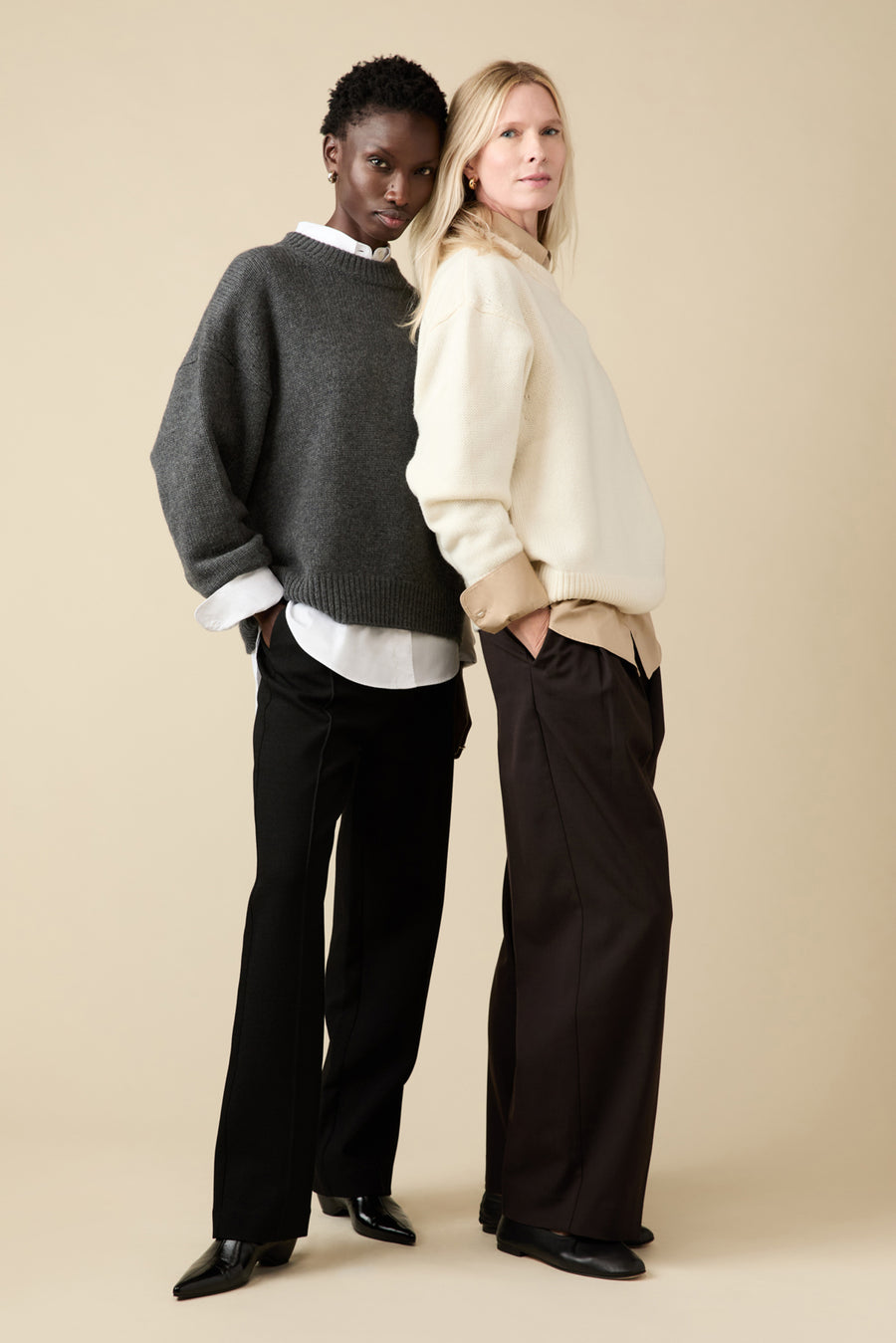 The Cashmere Signature Crew in Cream