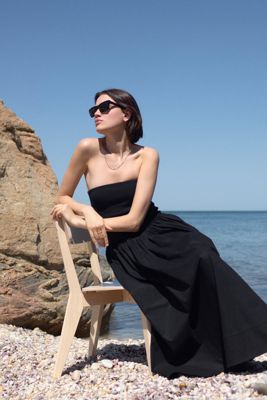 The Strapless RSVP Dress in Black