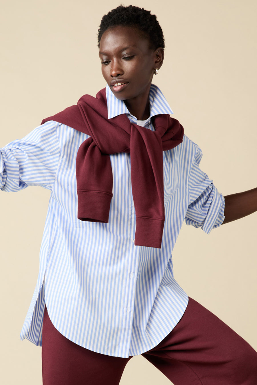 The Everything Shirt in French Blue Stripe