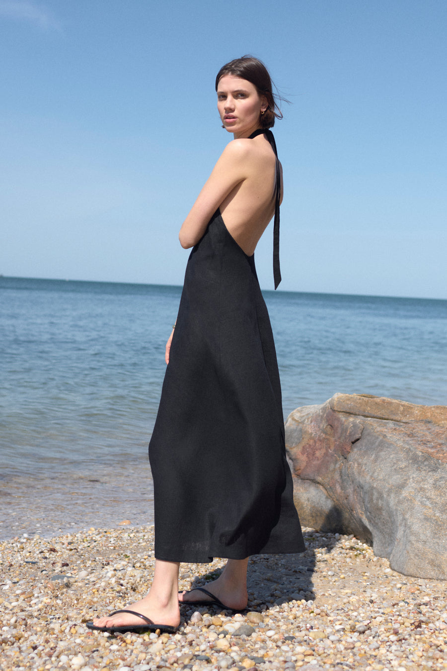 next black linen dress Buy Lipsy Black Short Sleeve Linen Look Button Down Midi Shirt Dress from Next USA