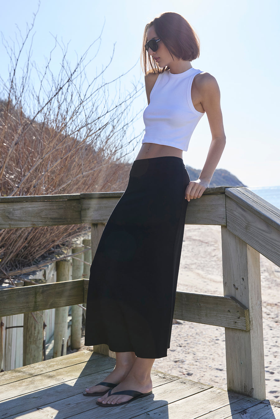 The Cropped Not So Basic Tank in White – Sold Out NYC