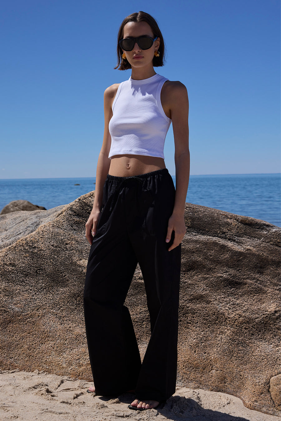 The Cropped Not So Basic Tank in White – Sold Out NYC