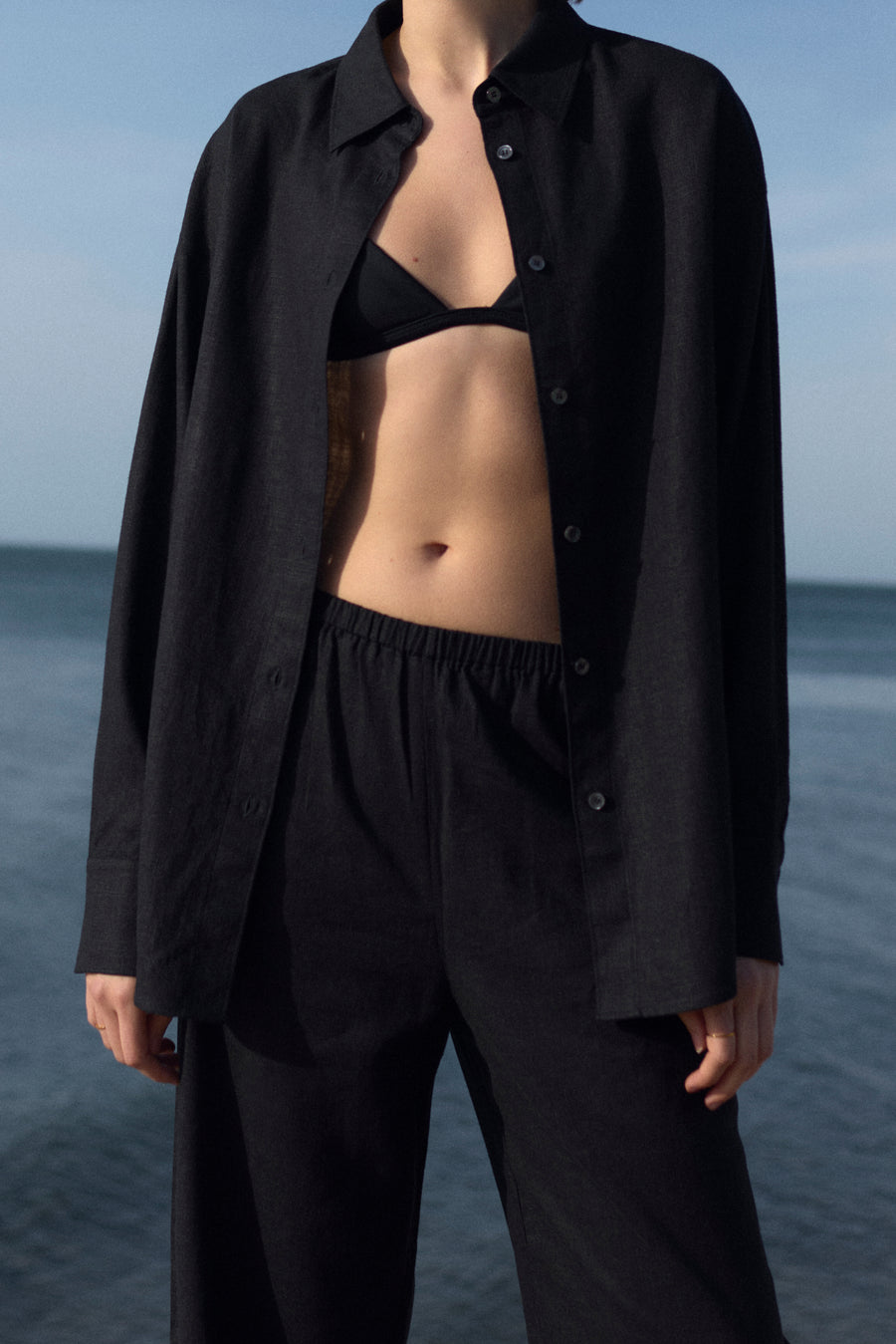 The Linen Everything Pant in Black