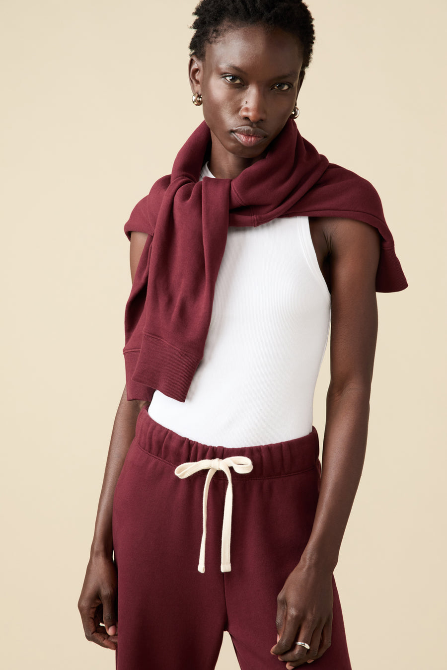The Everyday Sweatpant in Wine