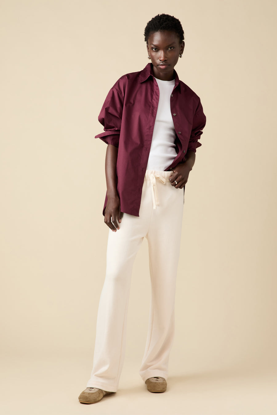 The Everything Shirt in Bordeaux