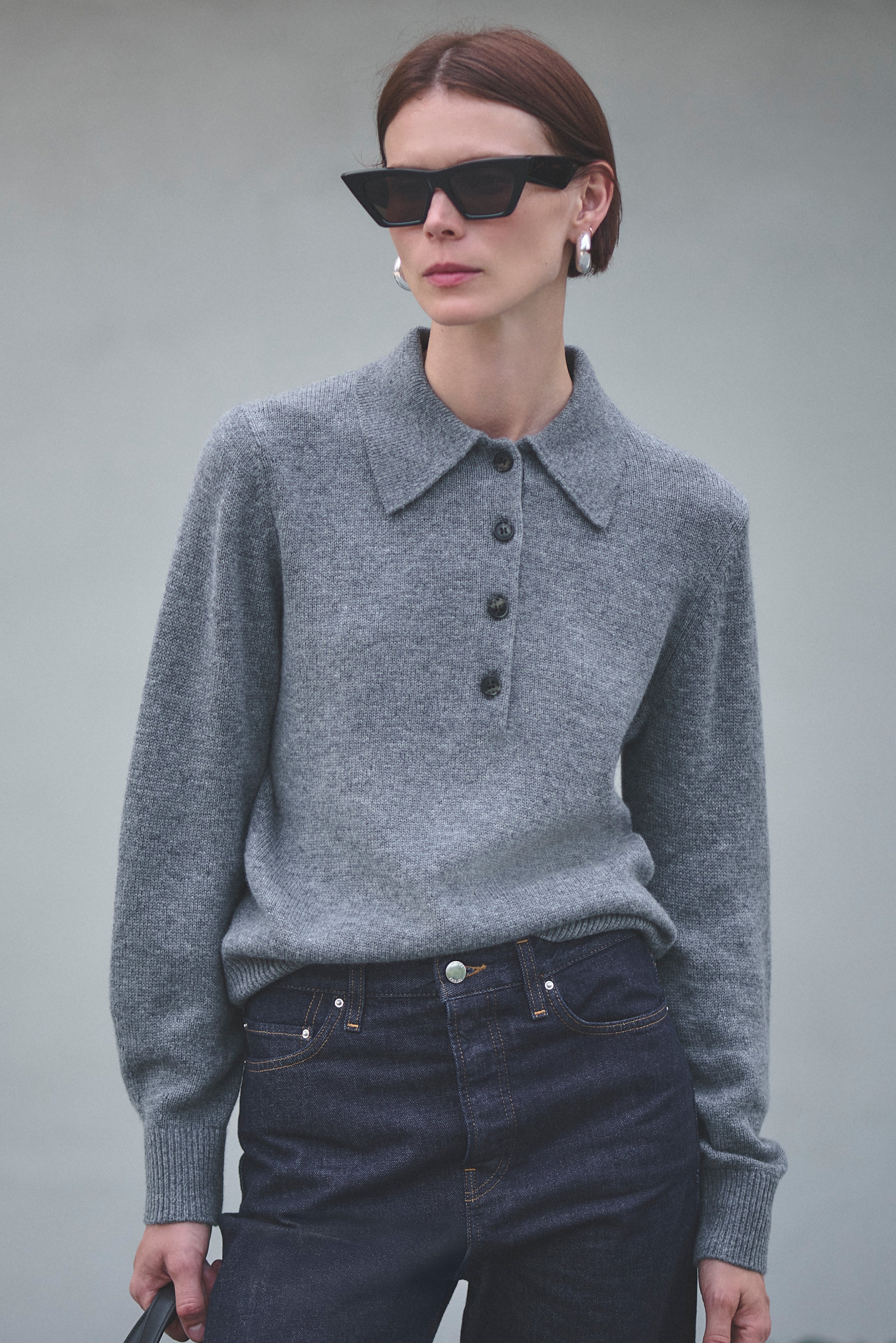Cashmere Polo Heather
