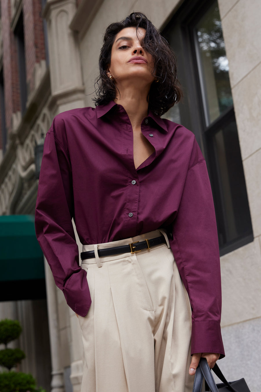 The Everything Shirt in Bordeaux