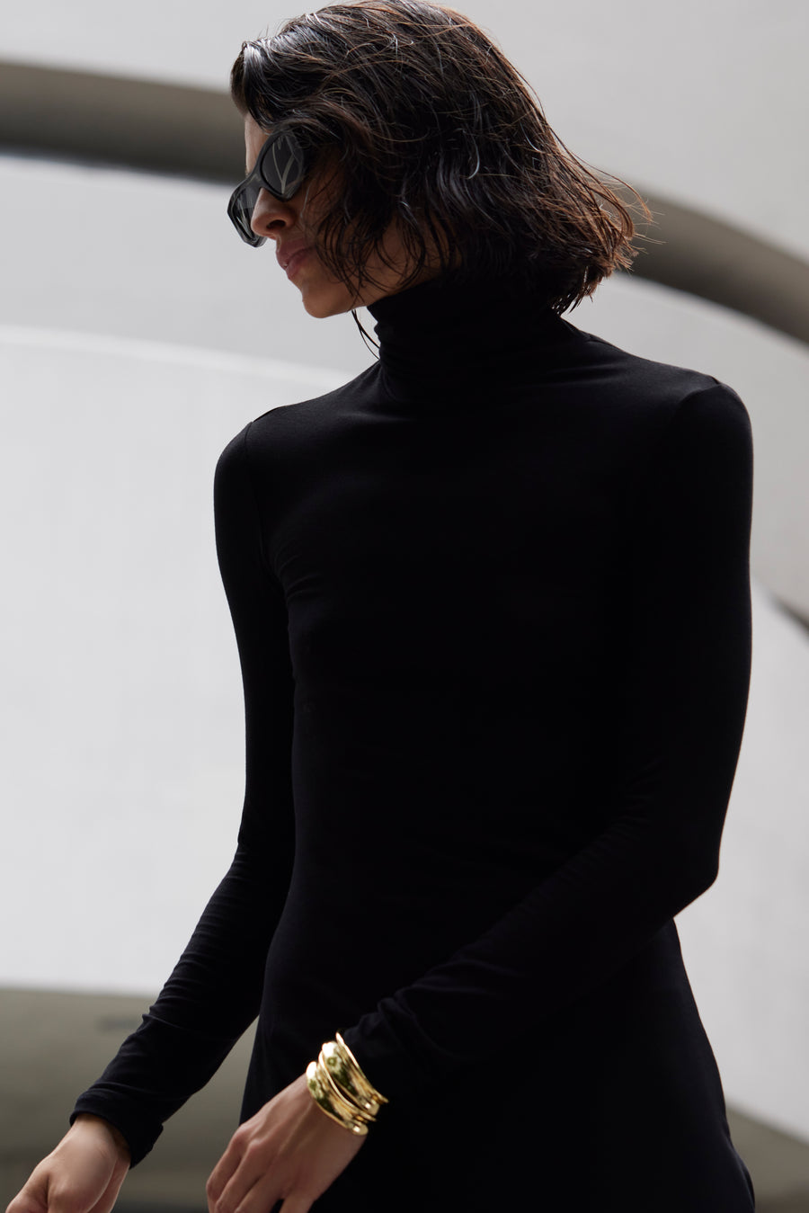The Turtleneck Dress in Black