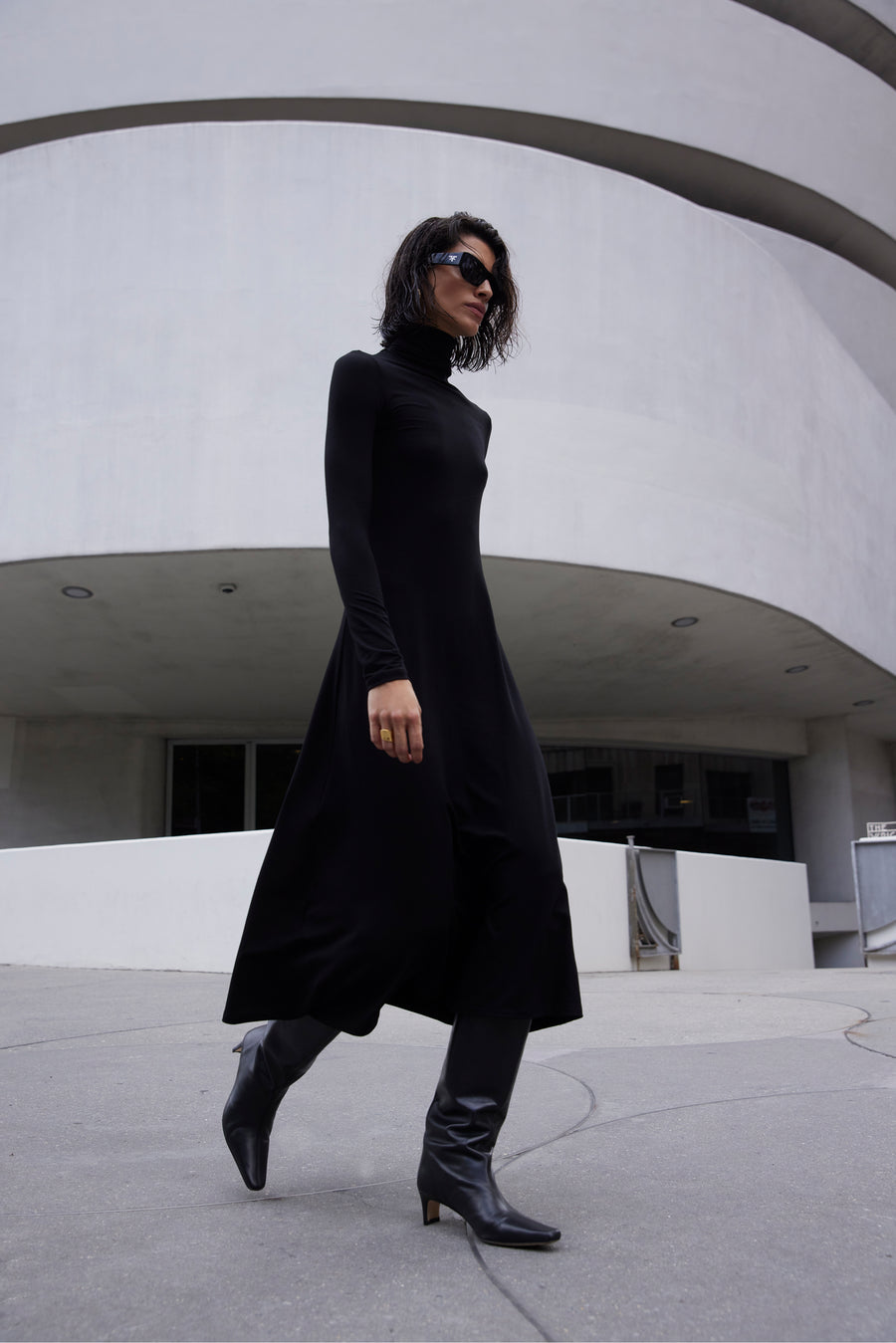 The Turtleneck Dress in Black