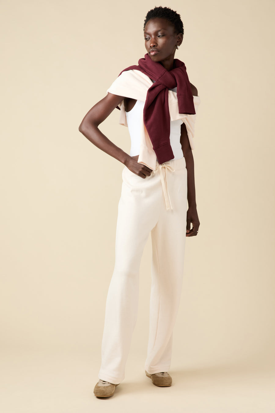 The Everyday Sweatpant in Cream