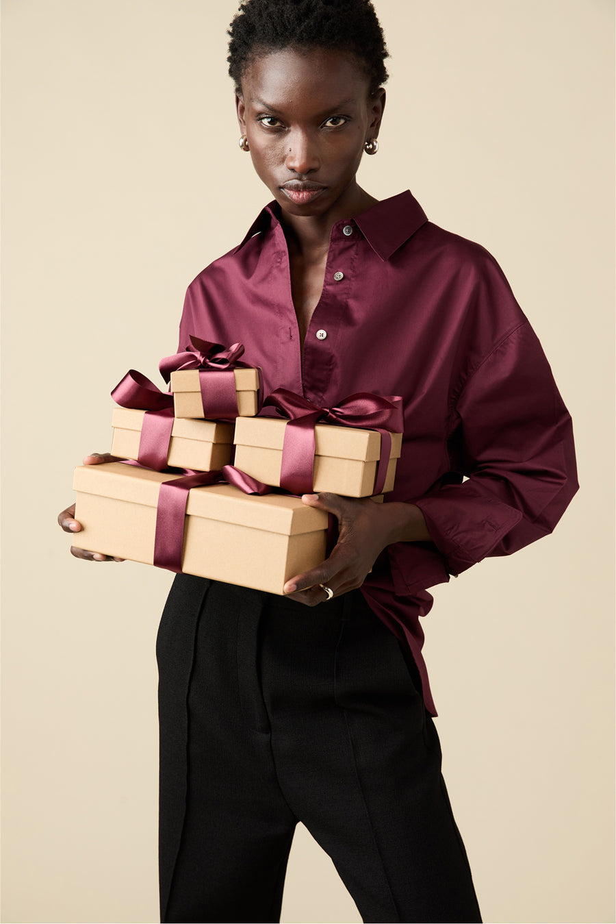 The Everything Shirt in Bordeaux