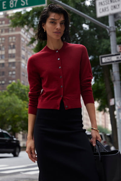 The Refined Cardi in Bordeaux – Sold Out NYC