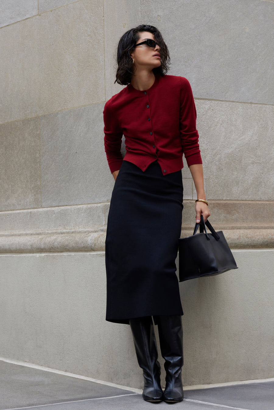 The Refined Cardi in Bordeaux