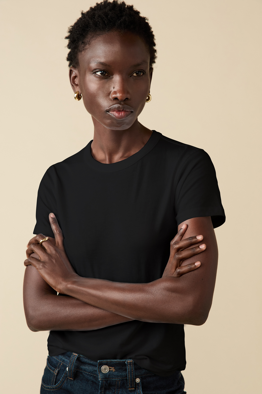 The Shrunken Perfect Tee in Black