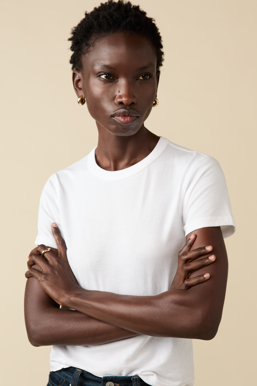 The Shrunken Perfect Tee in White