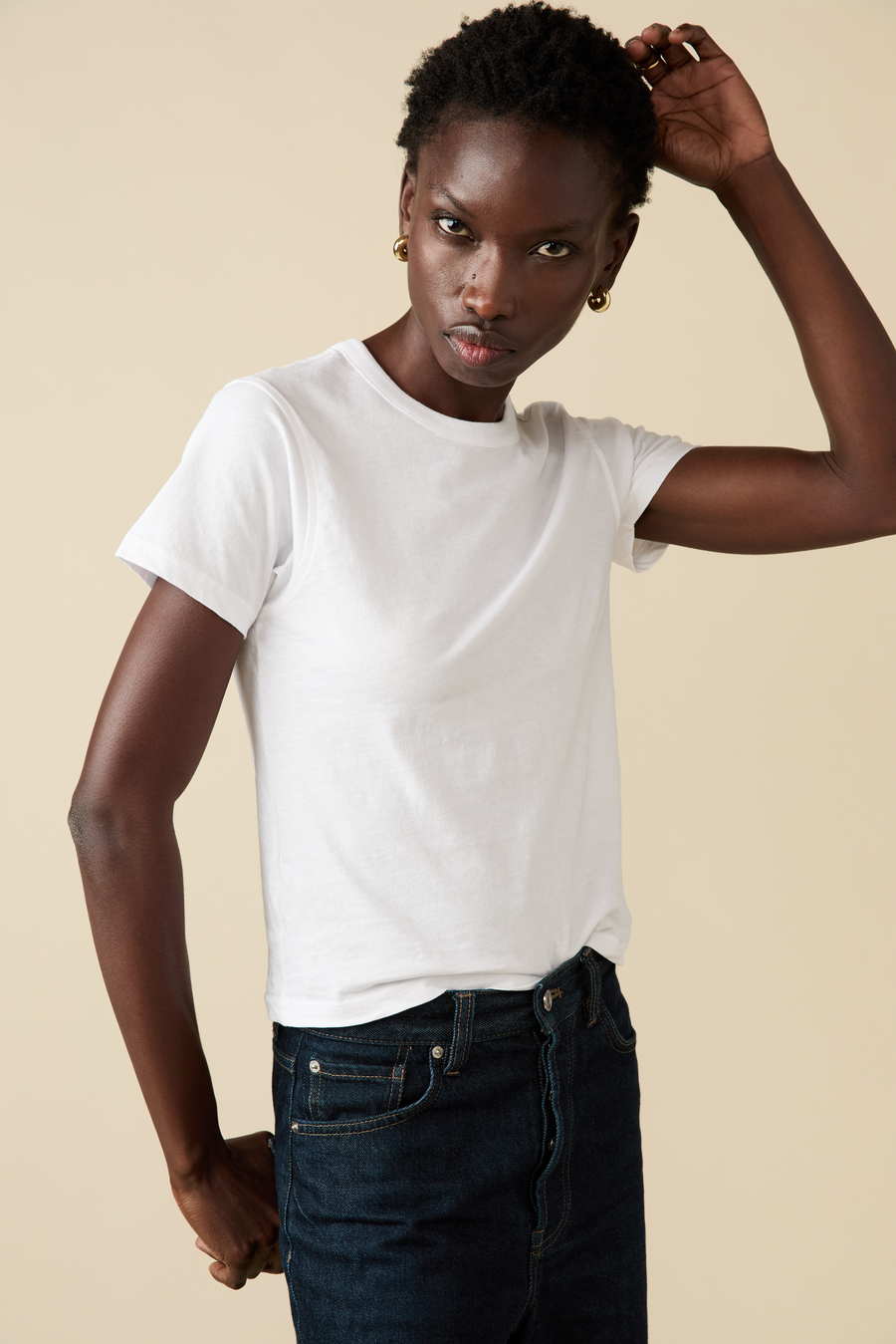 The Shrunken Perfect Tee in White