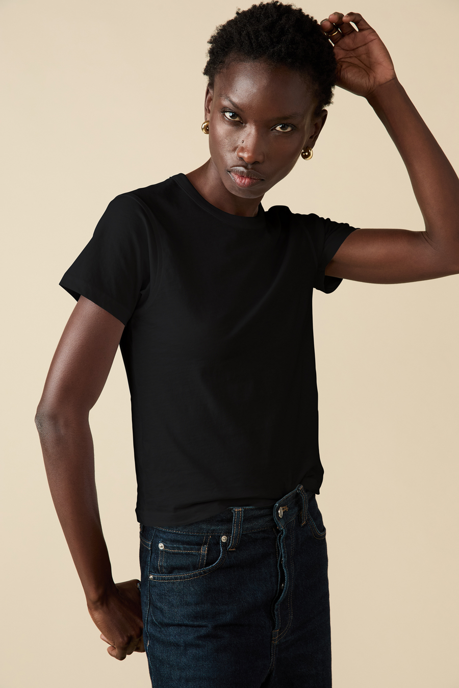 The Shrunken Perfect Tee in Black