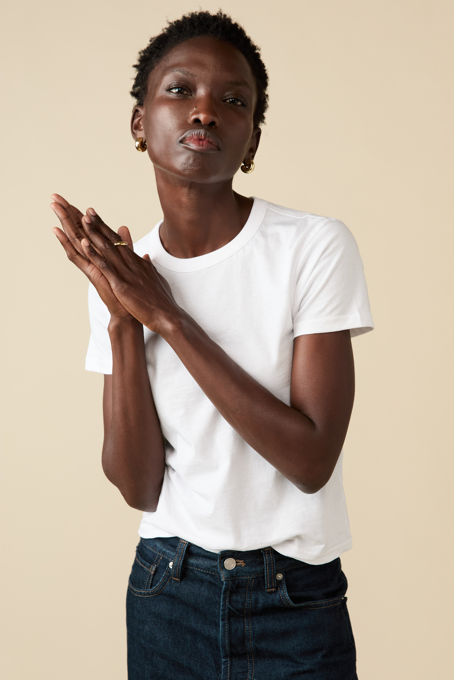 The Shrunken Perfect Tee in White