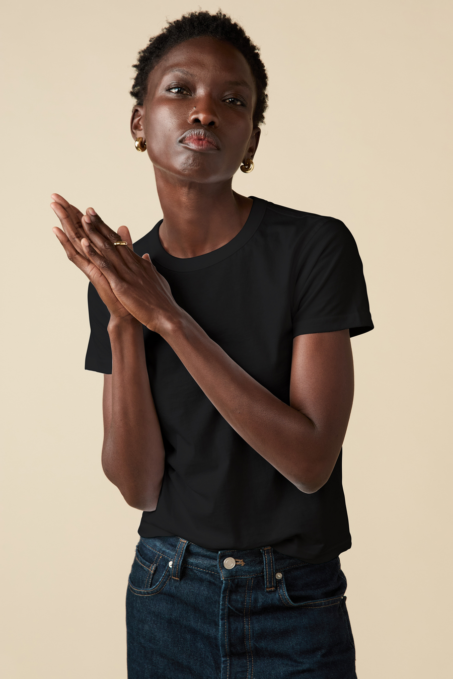 The Shrunken Perfect Tee in Black