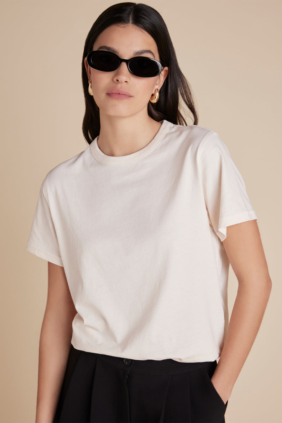 The Iconically Soft Perfect Tee In Cream