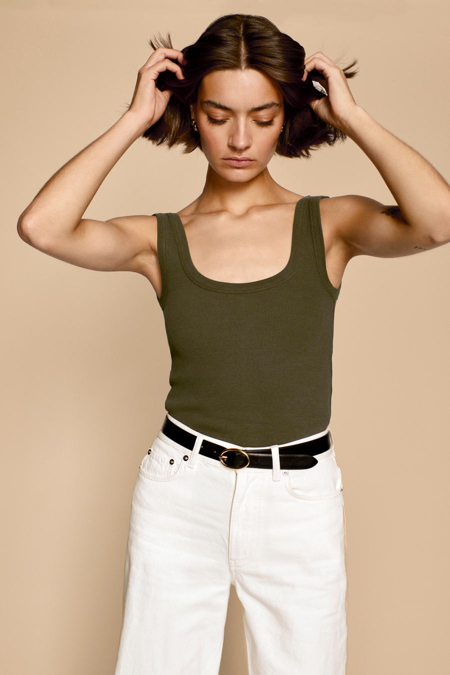 The Scoop It Up Tank in Olive