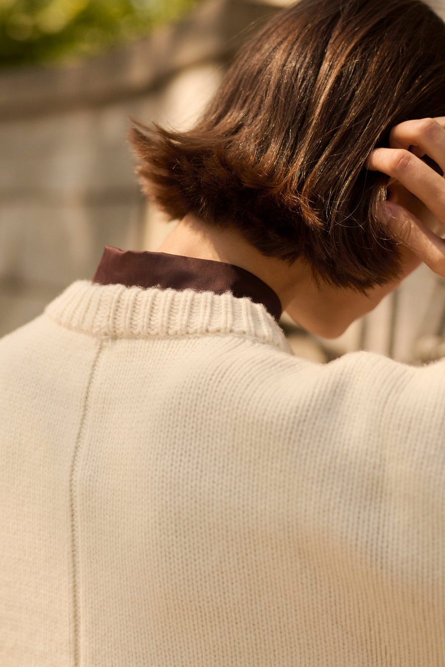 The Cashmere Signature Crew in Cream