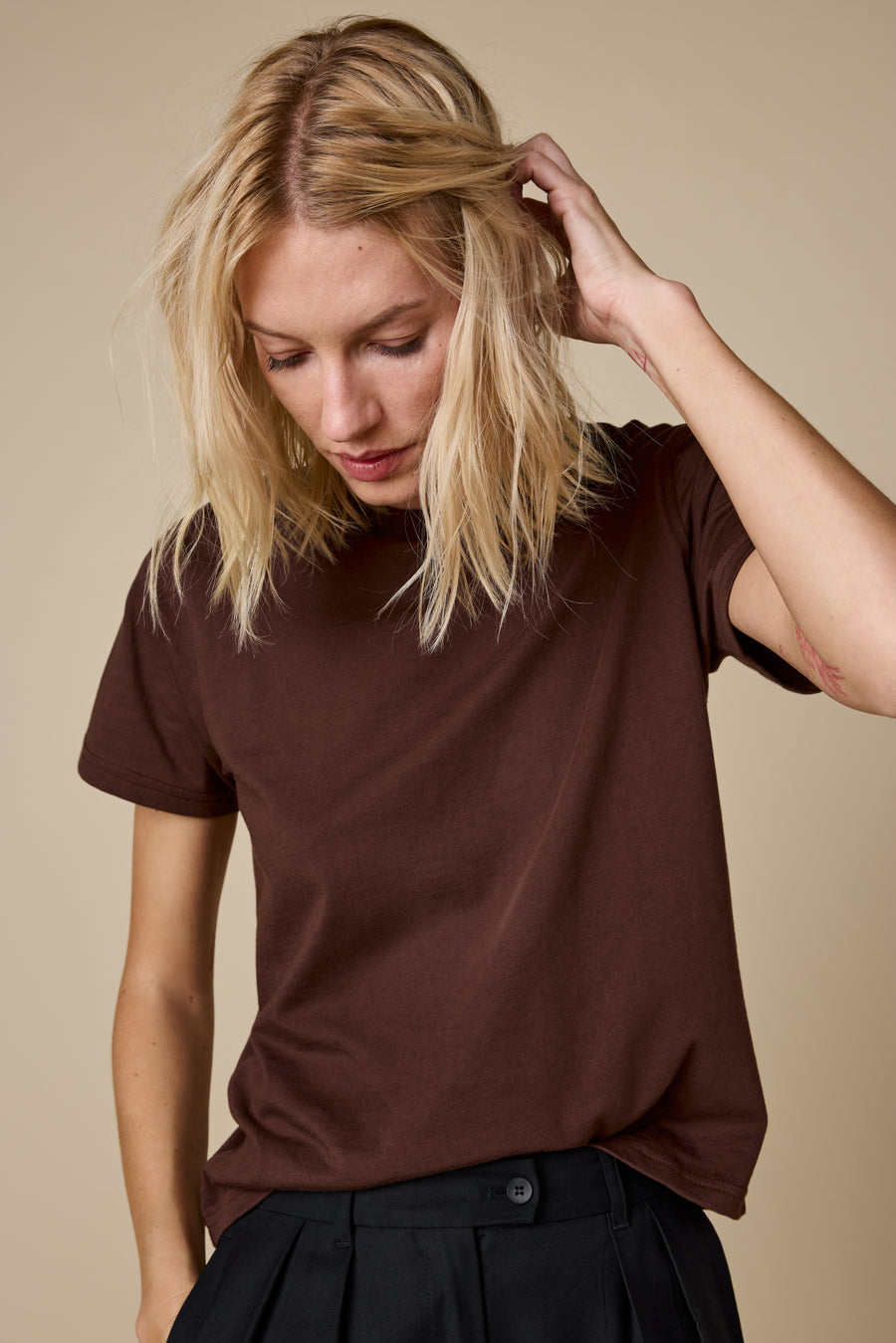 The Iconically Soft Perfect Tee in Chocolate