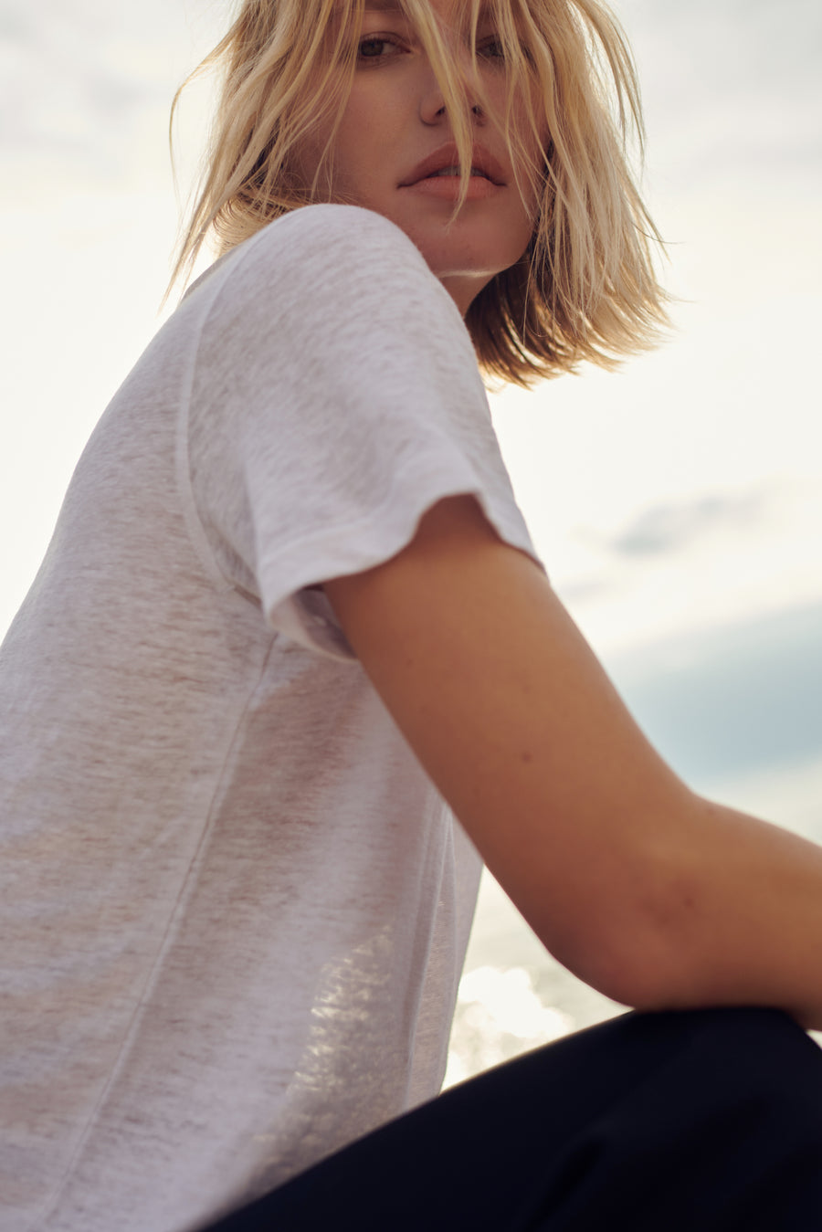 The Linen Perfect Tee in White