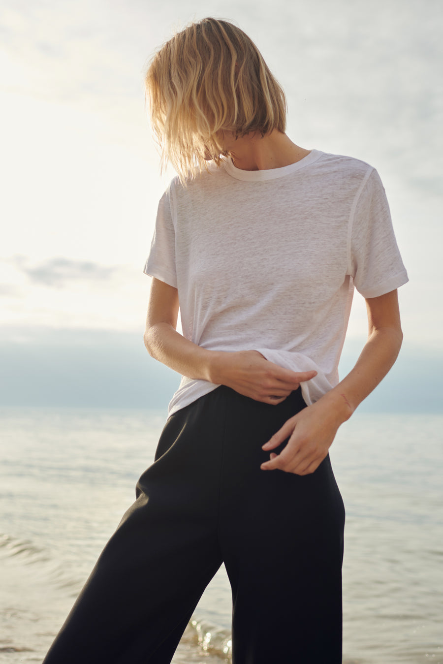 The Linen Perfect Tee in White