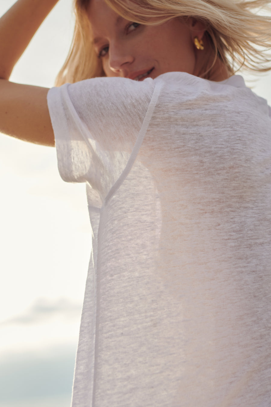 The Linen Perfect Tee in White