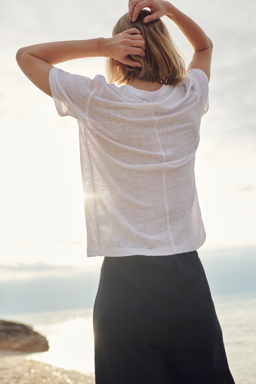 The Linen Perfect Tee in White