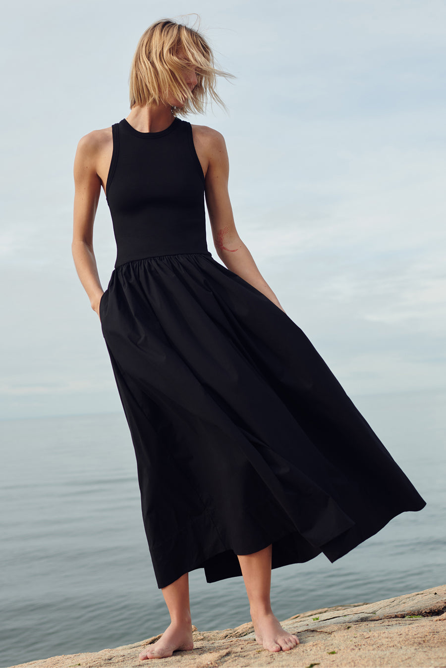 knee length dresses for ladies The RSVP Dress In Black – Sold Out NYC