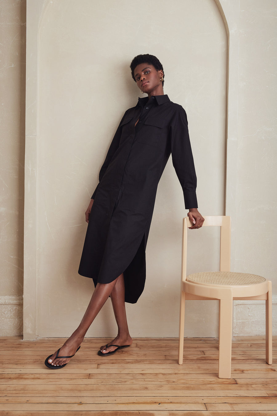 The Everything Shirtdress in Black