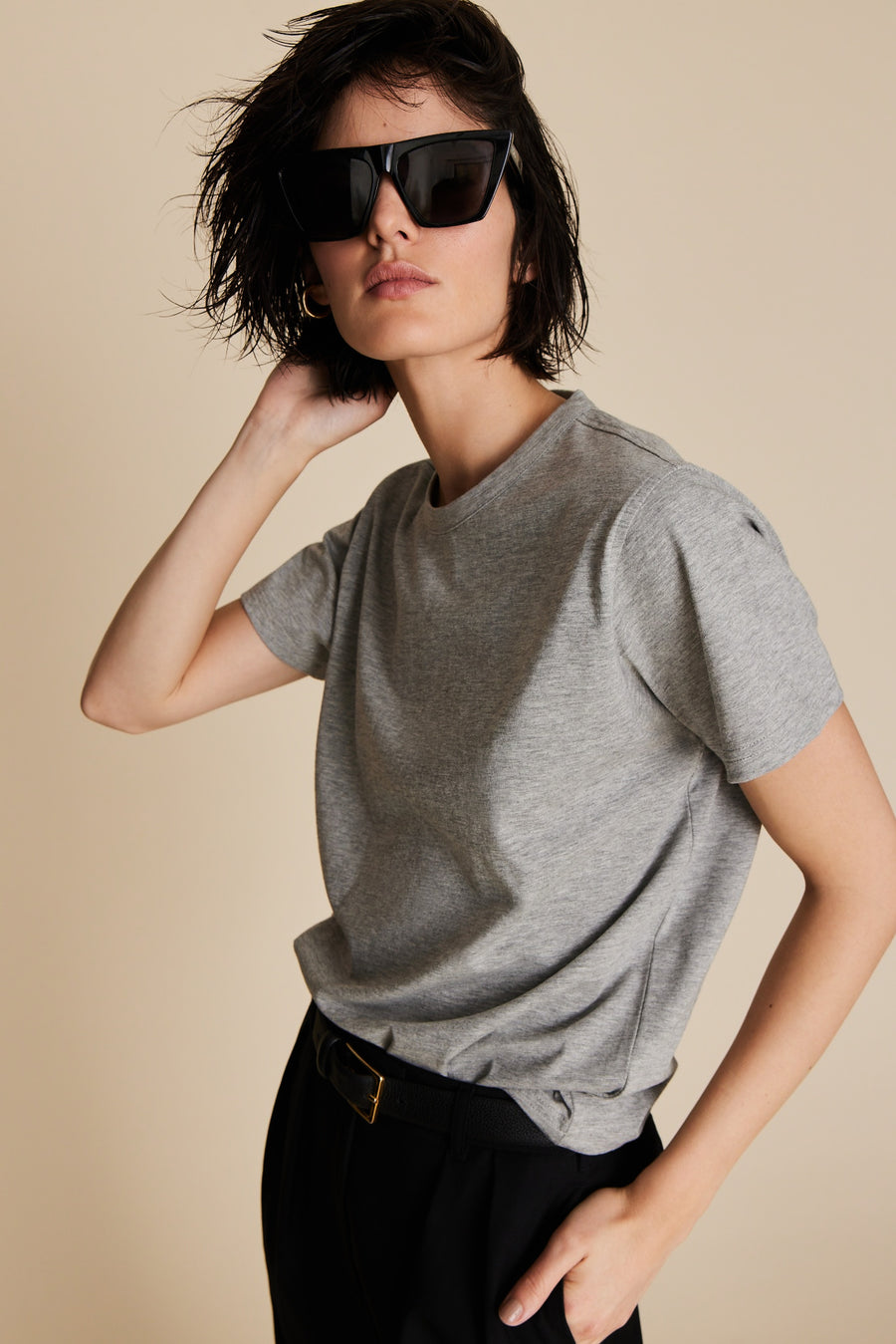 The Iconically Soft Perfect Tee in – Grey Out Sold Heather NYC